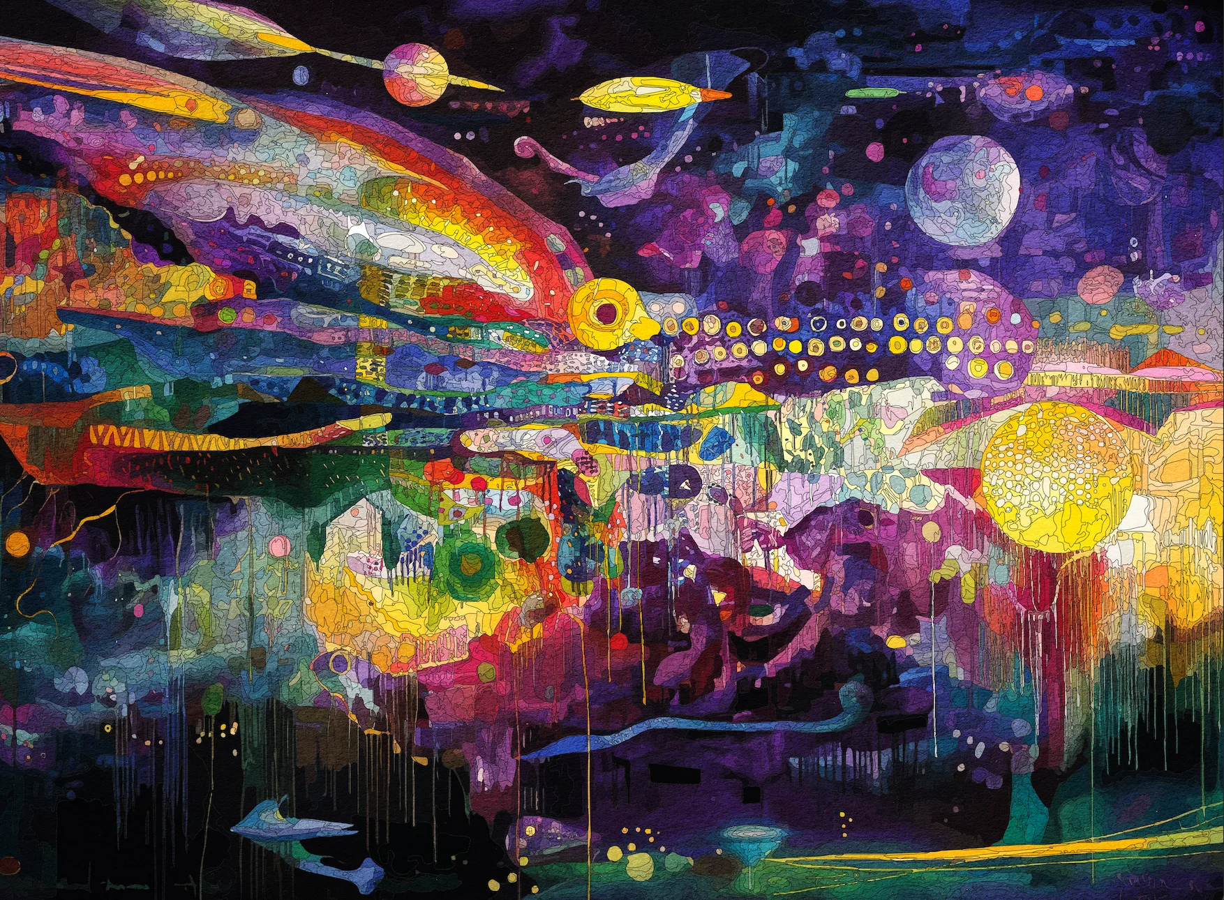 Latent Ink, a colourful on-chain artwork by eko33